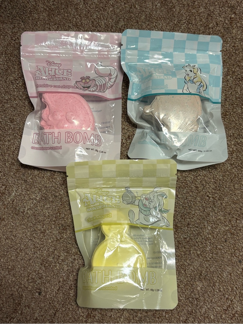 Disney Alice in Wonderland Bath Bombs - set of 3